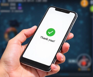 Illustration d'une main tenant un smartphone avec une icône de message